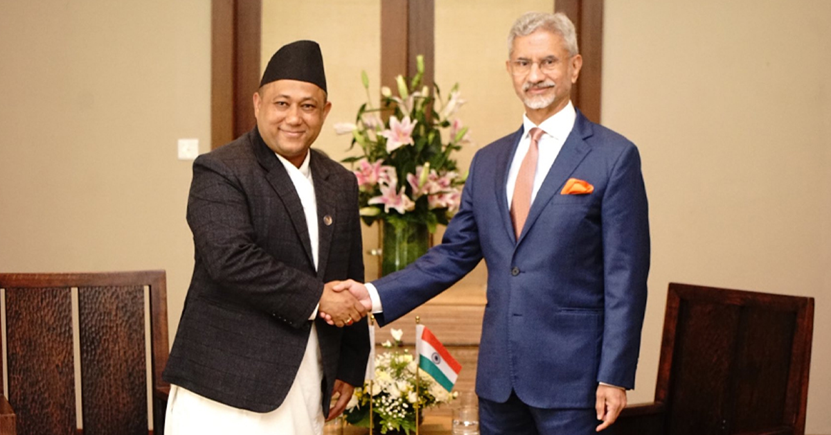 नेपाल–भारत सम्बन्धबारे खनाल–जयशंकरबीच छलफल